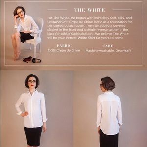 Elizabeth & Clarke Unstainable White Button-Down — size 12